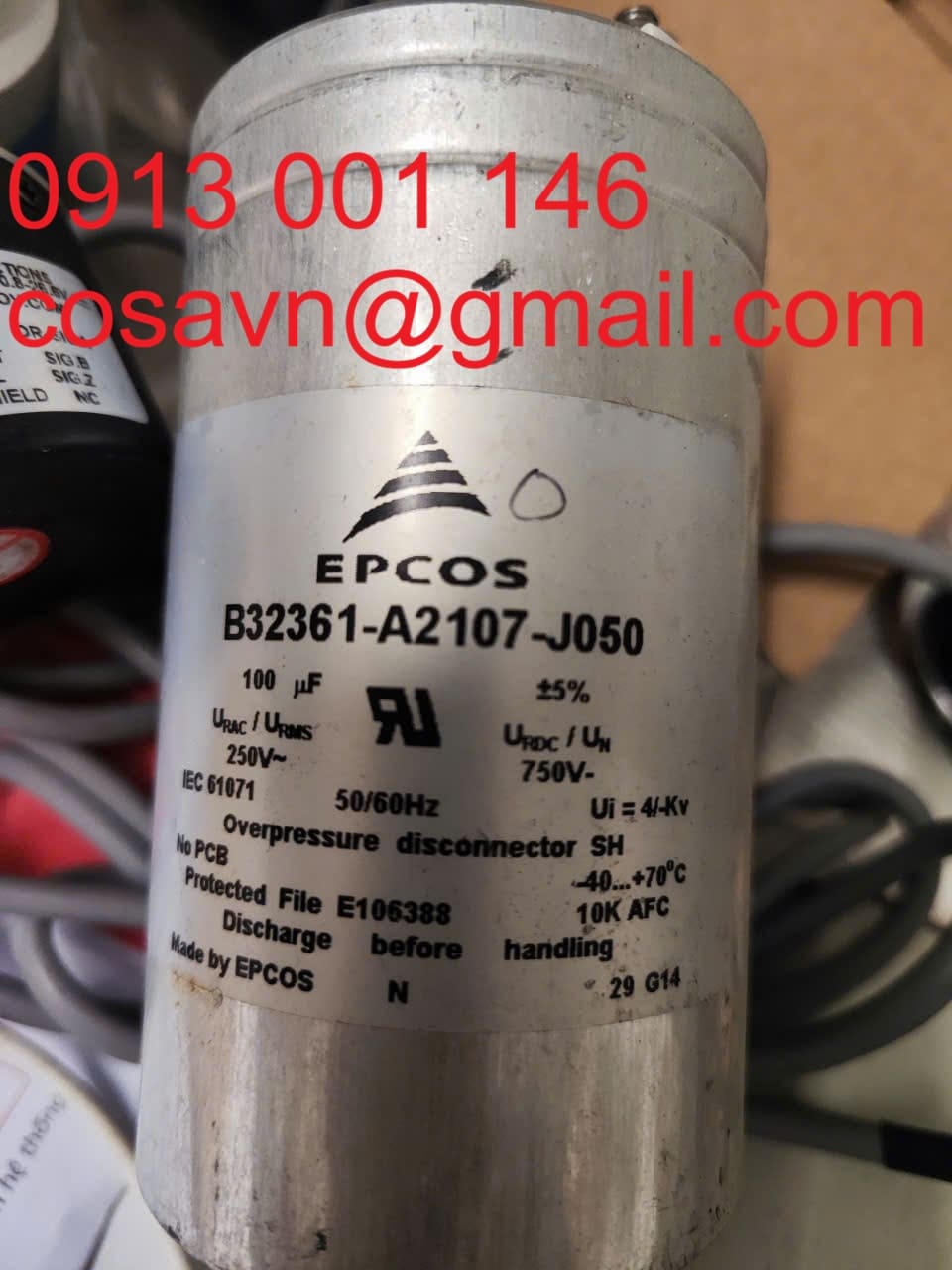 Epcos  Tụ điện màng Epcos B32361-A2107-J050  B32361-A2107-J050